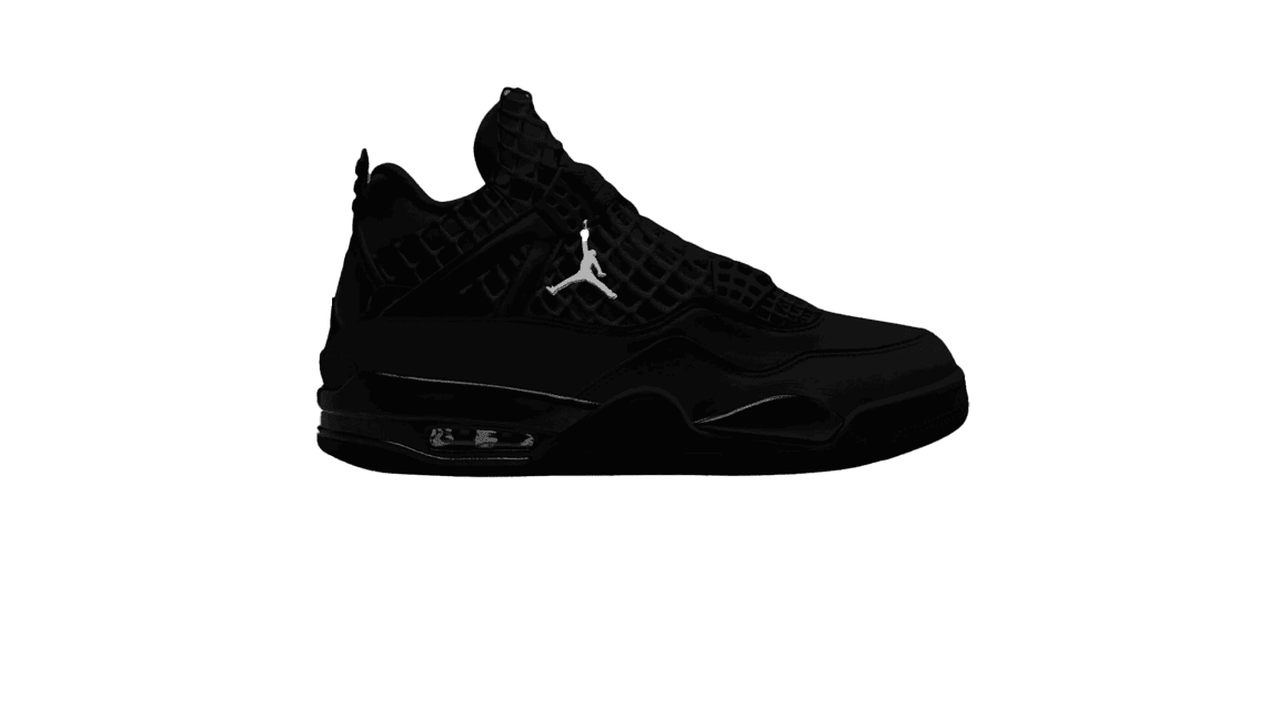 Nike Air Jordan 4 NET Black Forty Four Sneaker