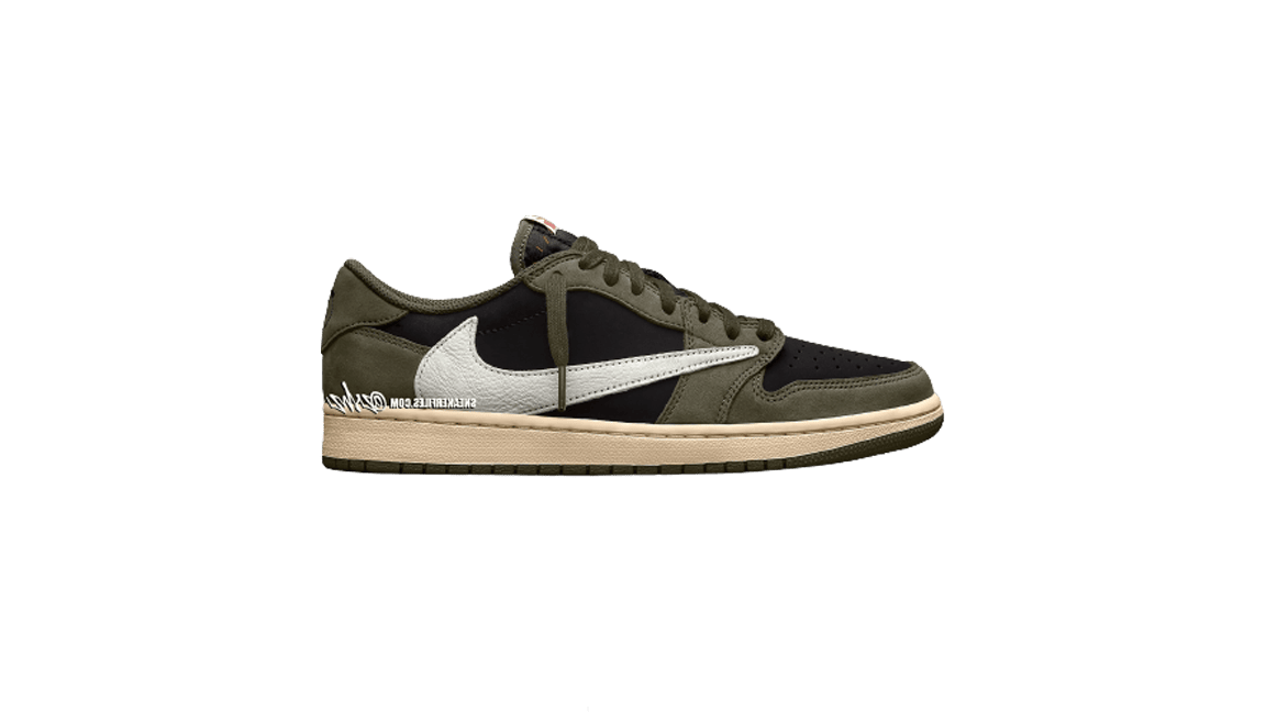 Travis Scott x Jordan 1 Low OG SP Black Olive Forty Four Sneaker