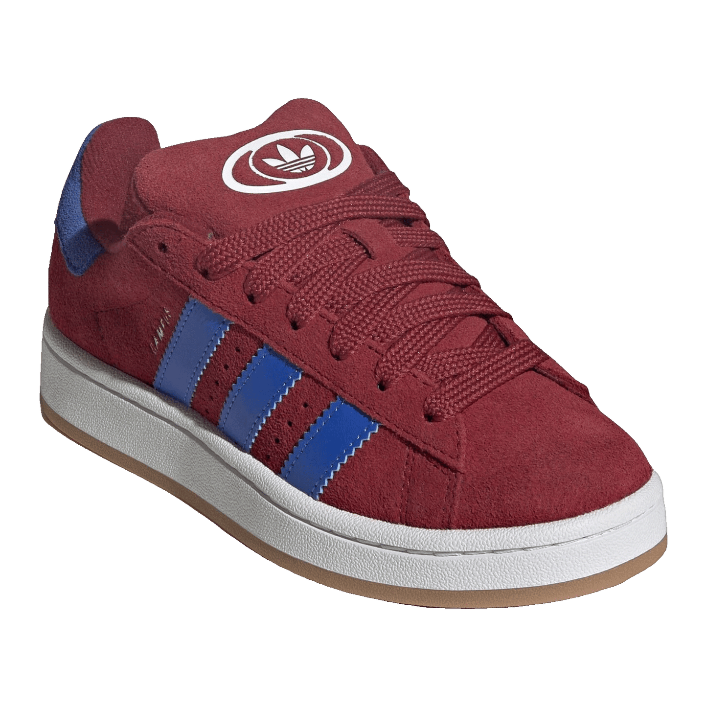 adidas Campus 00s Camp Noble Maroon Hi-Res Blue Cloud White (GS) Side JP7978