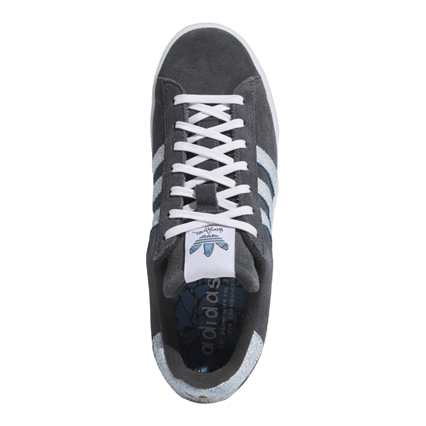 adidas Campus ADV Henry Jones Carbon Cloud White Light Blue Oben