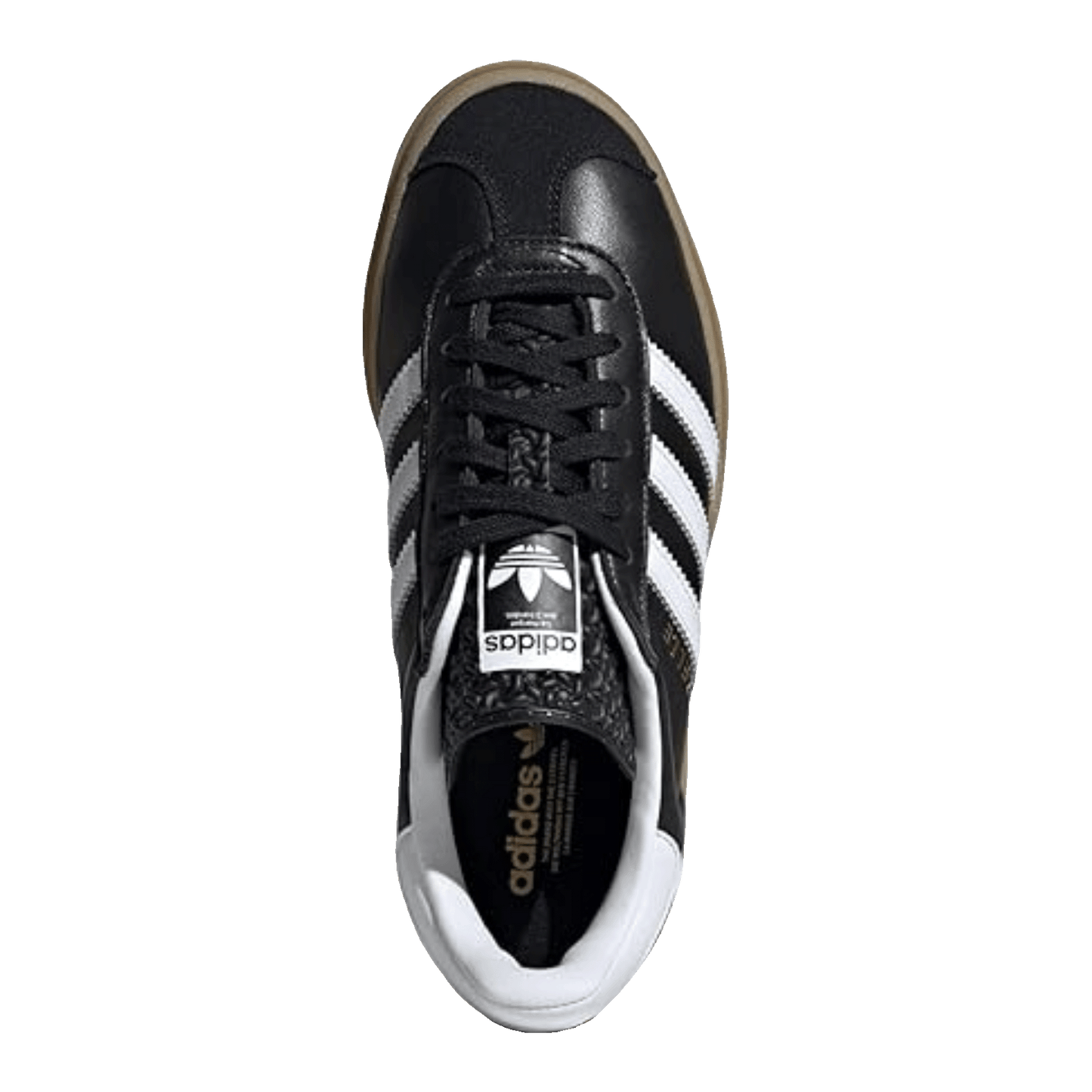 adidas Gazelle Bold atmos Black White Gum Oben