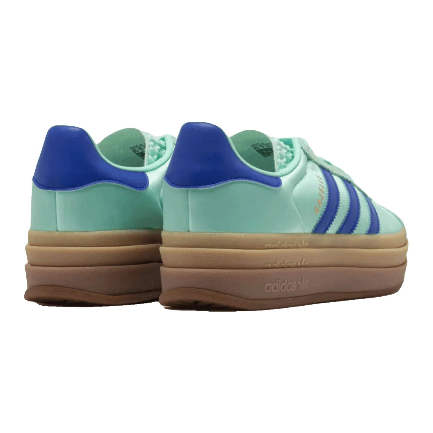 adidas Gazelle Bold Clear Mint Lucid Blue Gold Metallic (W) Back