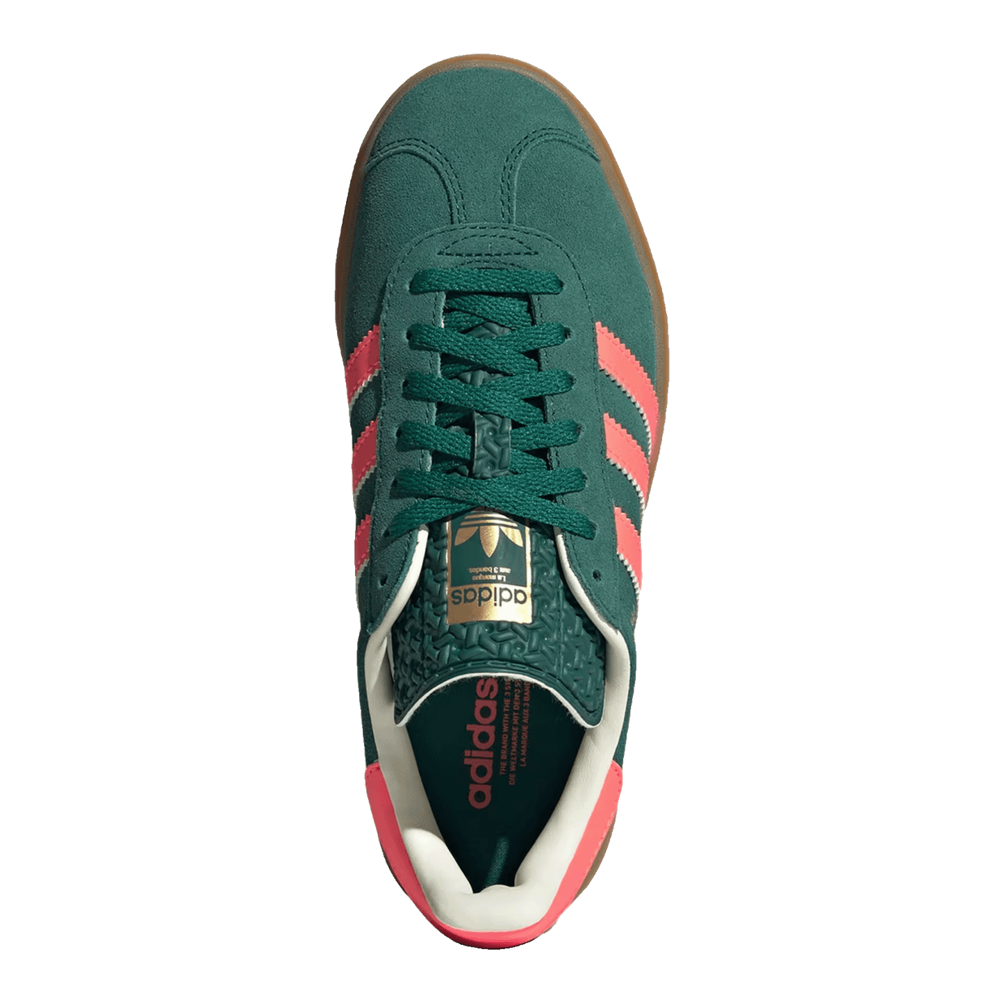 adidas Gazelle Bold Collegiate Green Signal Coral Cream White (GS) Oben