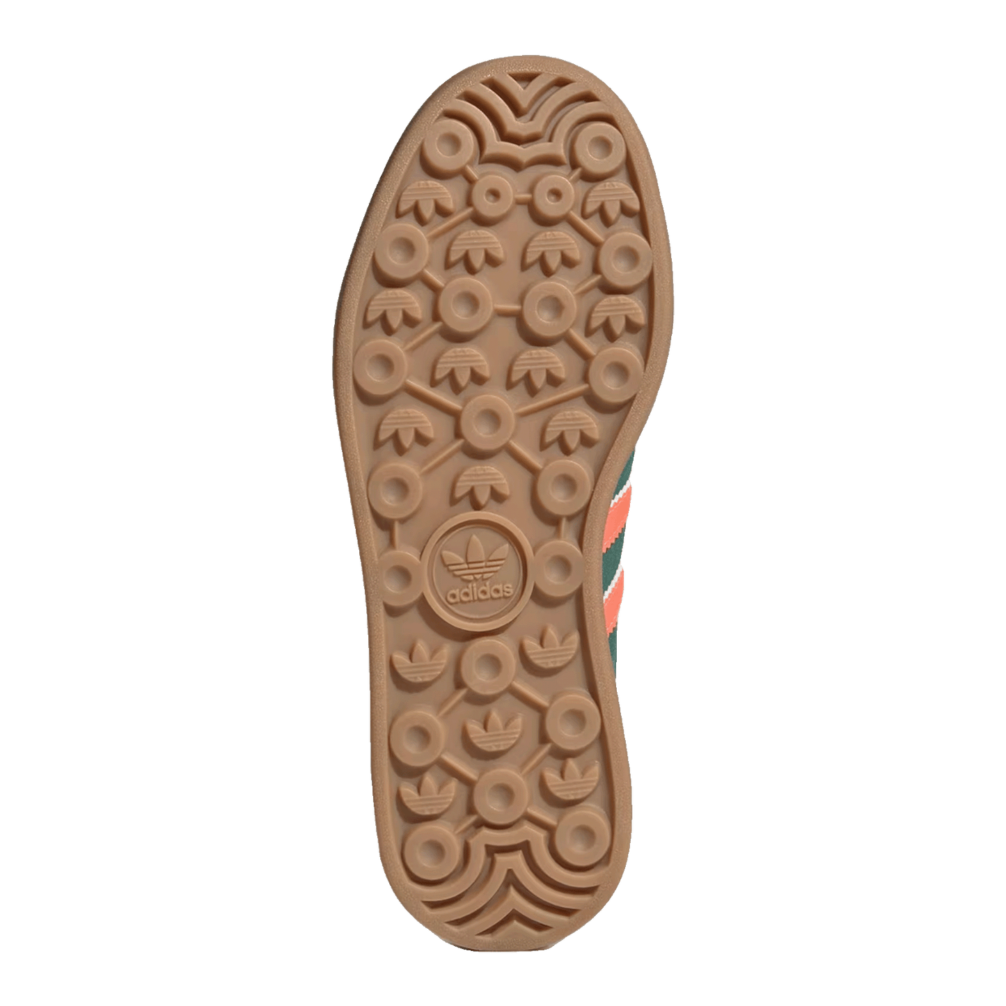 adidas Gazelle Bold Collegiate Green Signal Coral Cream White (GS) Sohle
