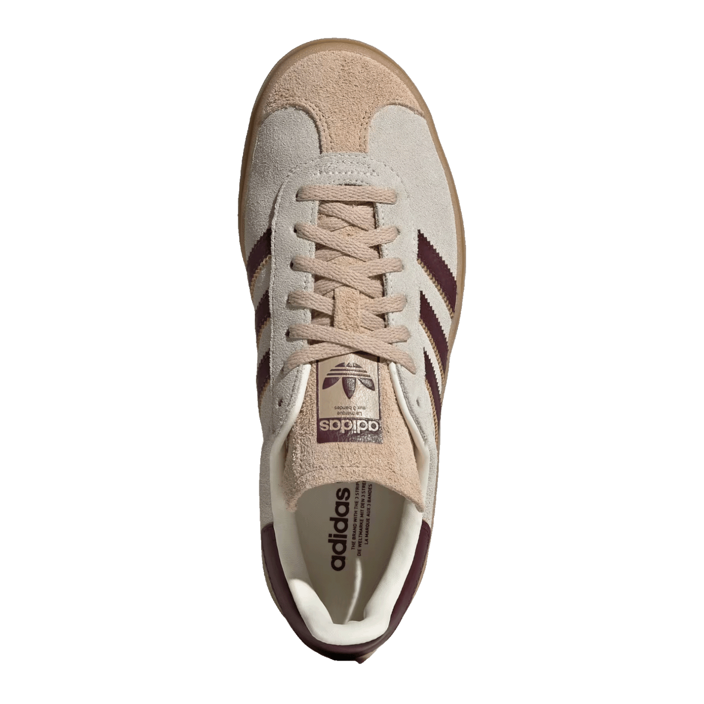 adidas Gazelle Bold Cream White Maroon (W) Oben