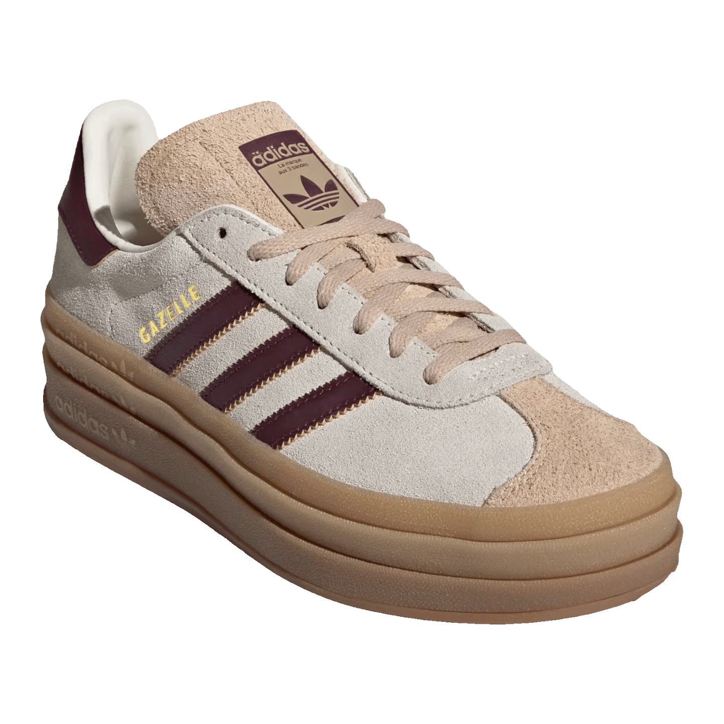 adidas Gazelle Bold Cream White Maroon (W) Side