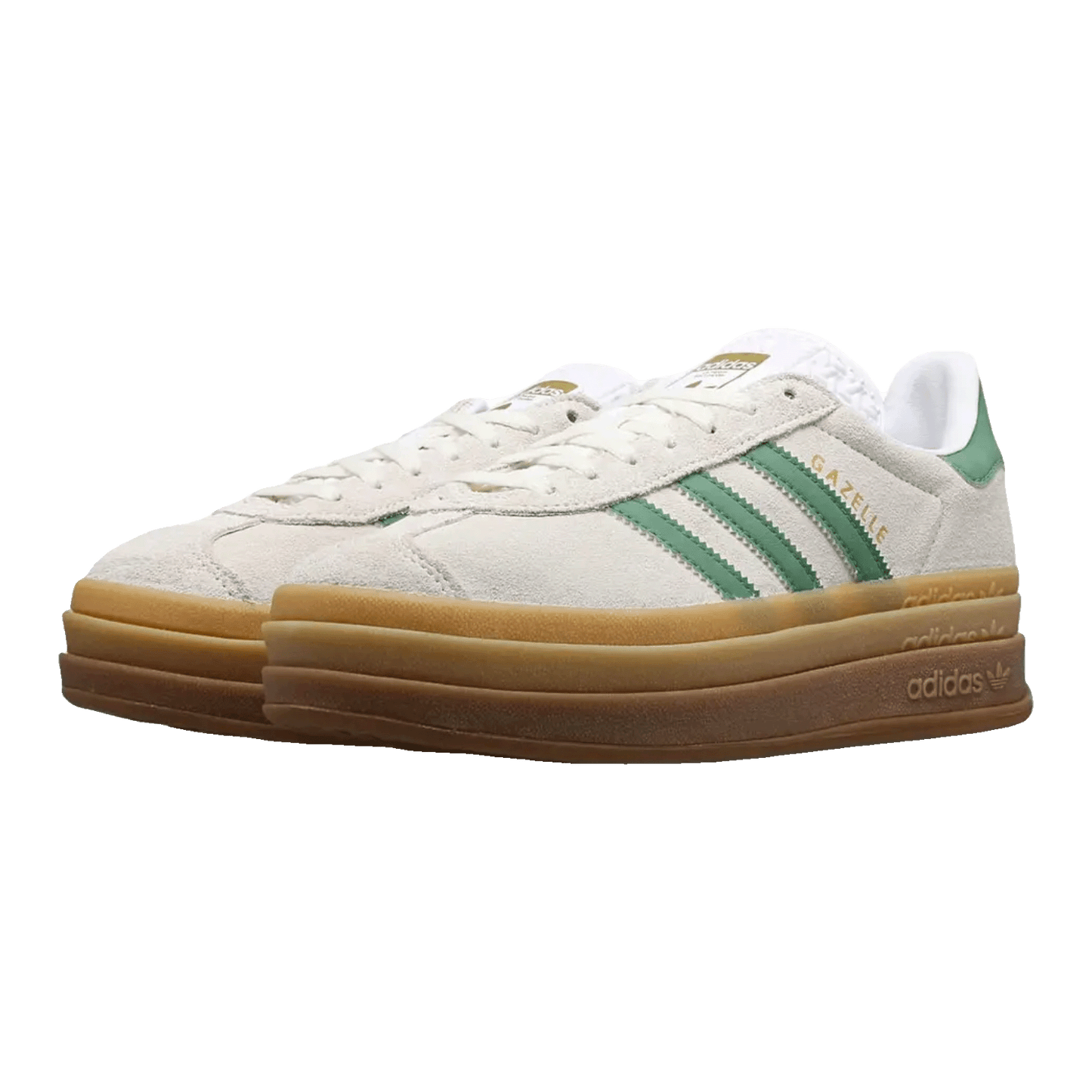 adidas Gazelle Bold Off White Preloved Green (W) Side