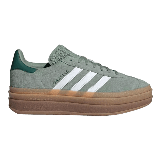adidas Gazelle Bold Silver Green Gum (Womens)