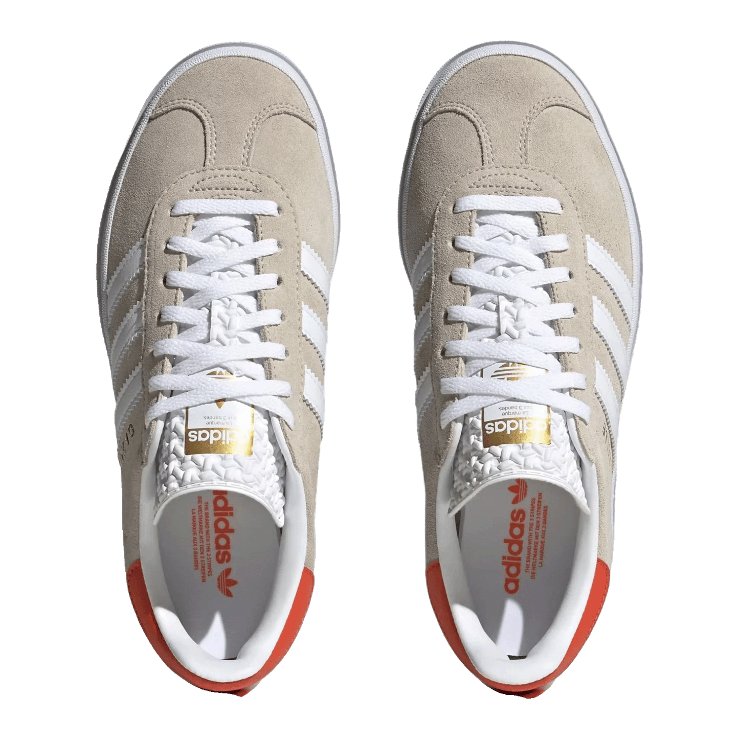 adidas Gazelle Bold Wonder Beige Collegiate Orange (W) Oben