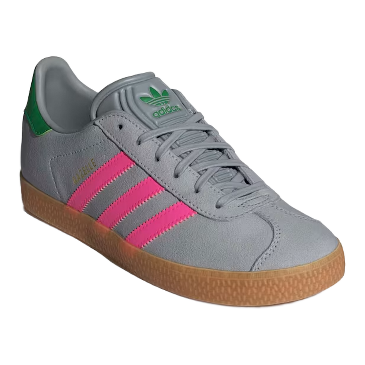 adidas Gazelle Halo Silver Lucid Pink Green (GS) Side IH6467