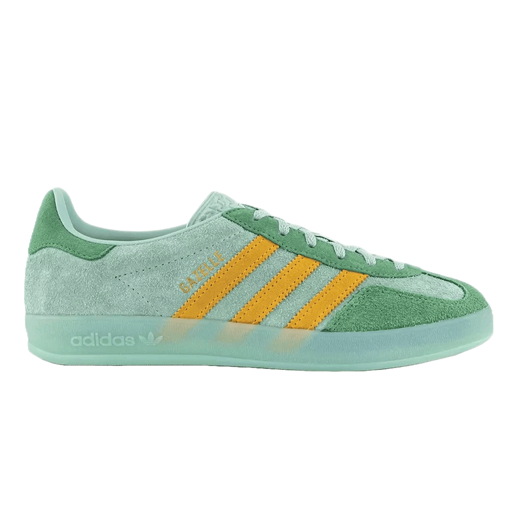 Adidas originals gazelle indoor green yellow best sale