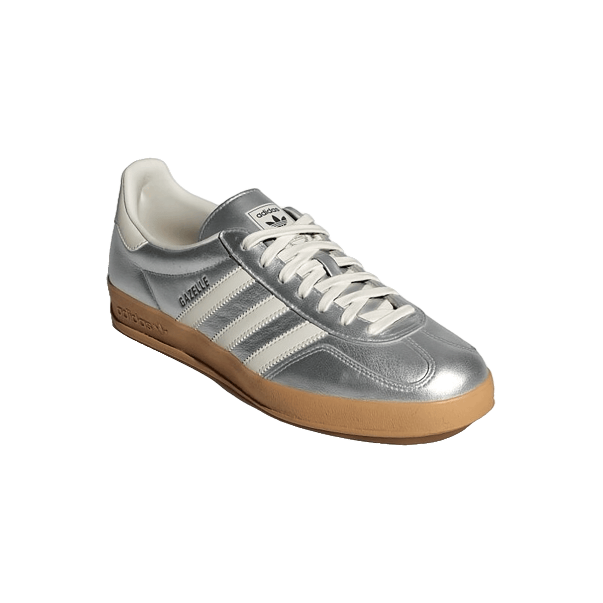 adidas Gazelle Indoor Silver Metallic Core White JR1206
