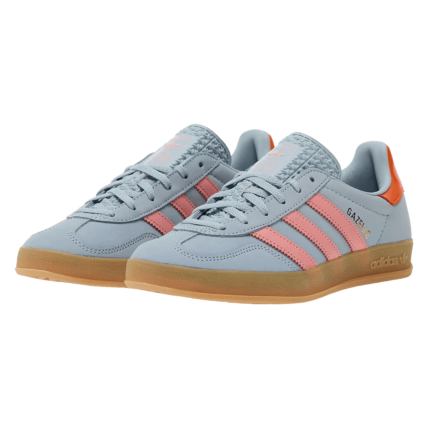 adidas Gazelle Indoor Wonder Blue Solar Orange Gum (W) Side