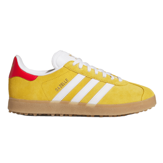 adidas Gazelle Spikeless Golf Bold Gold White Better Scarlet
