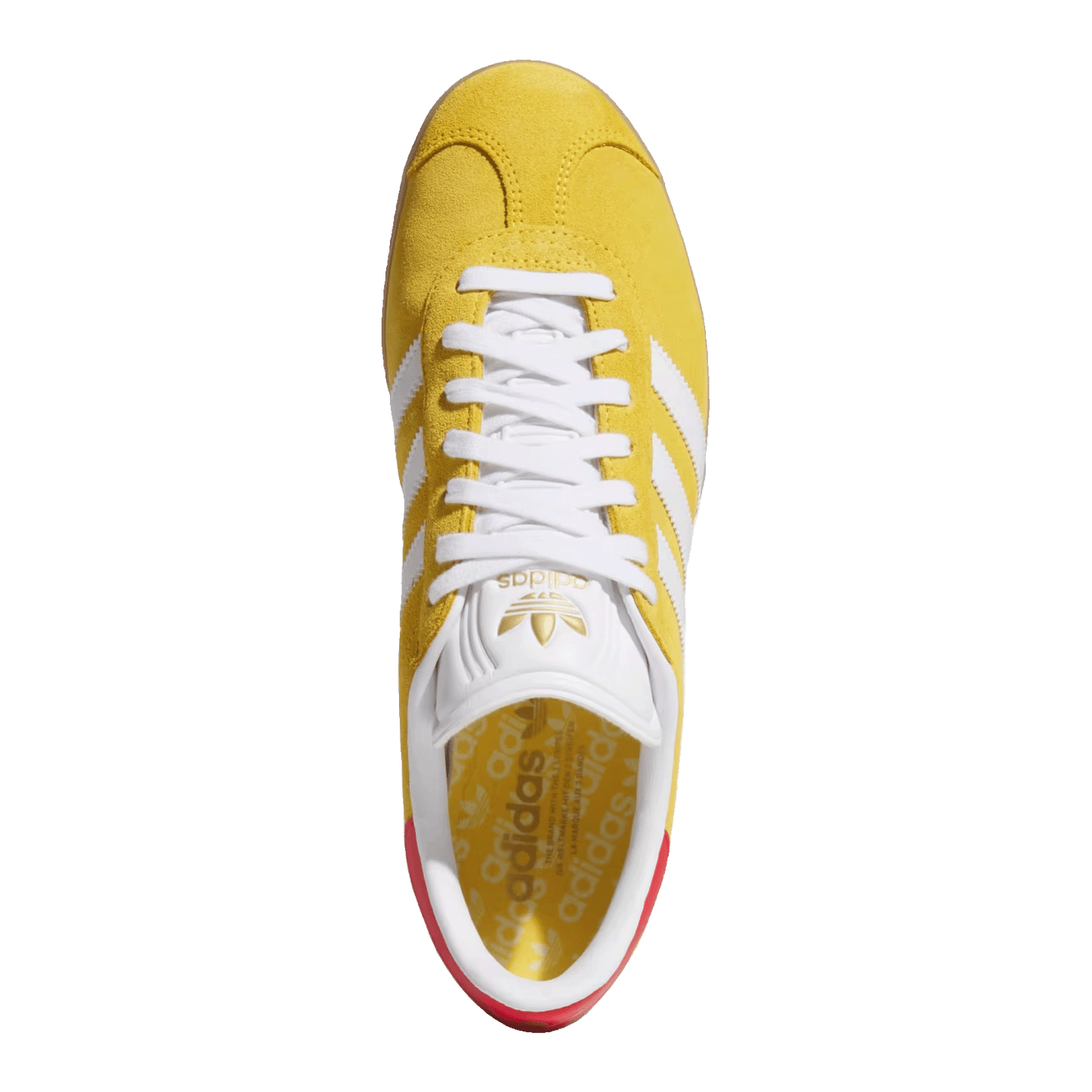 adidas Gazelle Spikeless Golf Bold Gold White Better Scarlet Oben