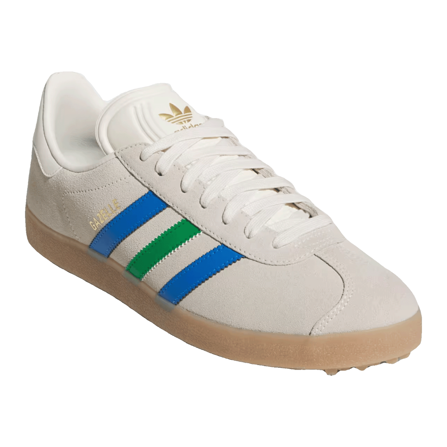 adidas Gazelle Spikeless Golf Chalk White Green Blue Bird Side