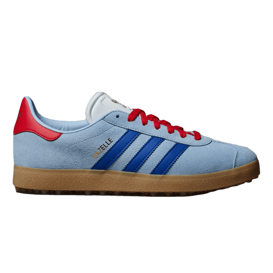 adidas Gazelle Spikeless Golf Clear Sky Royal Better Scarlet