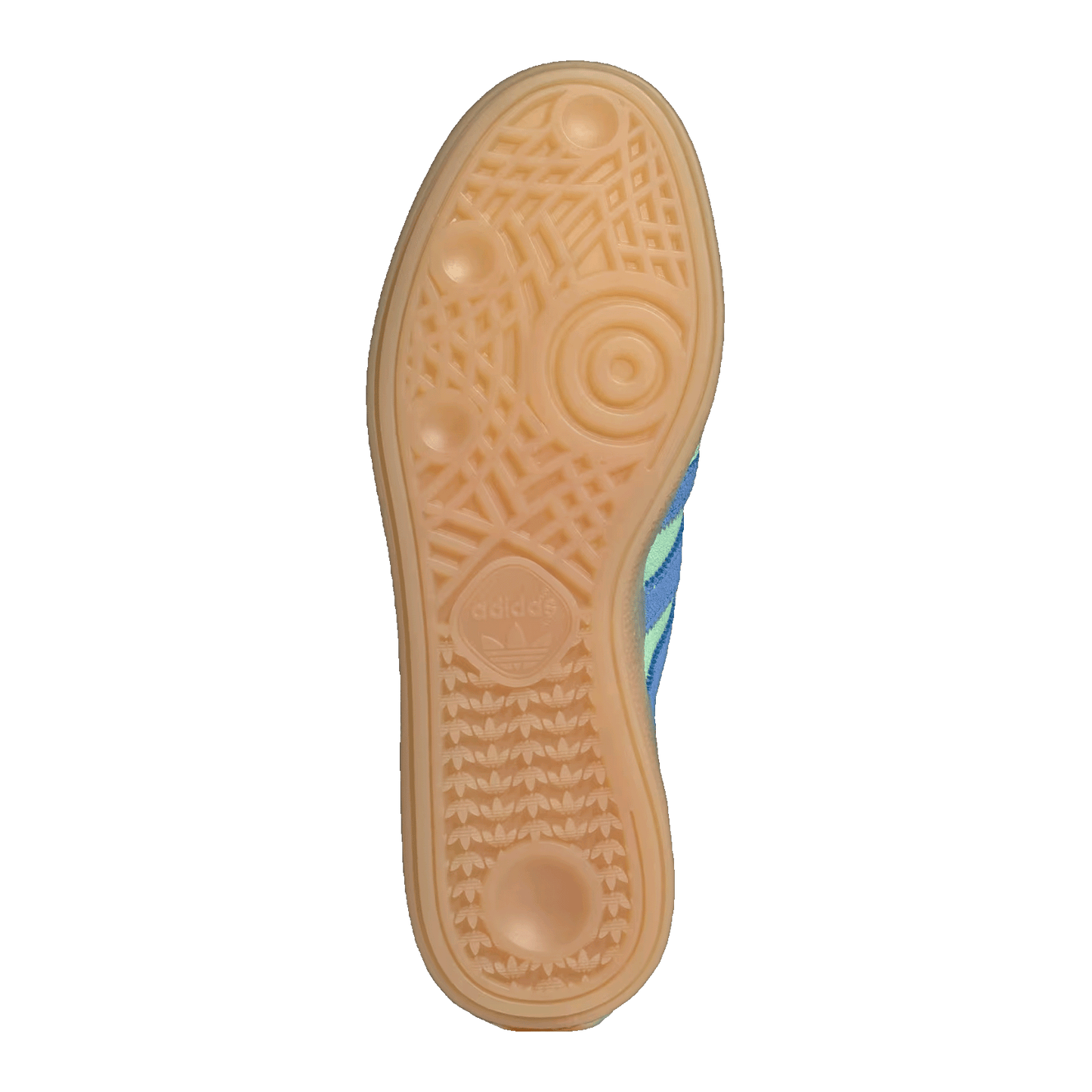 adidas Handball Spezial Lime Burst Blue Fusion Gum (W) Sohle JR3618