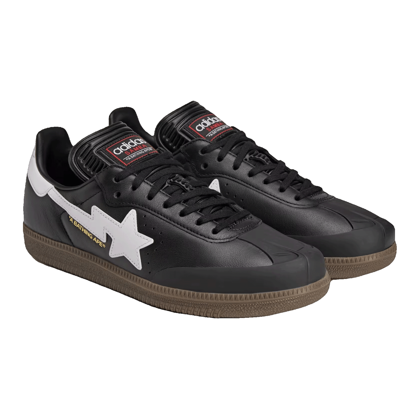 adidas Samba Bape Black White Gum Side