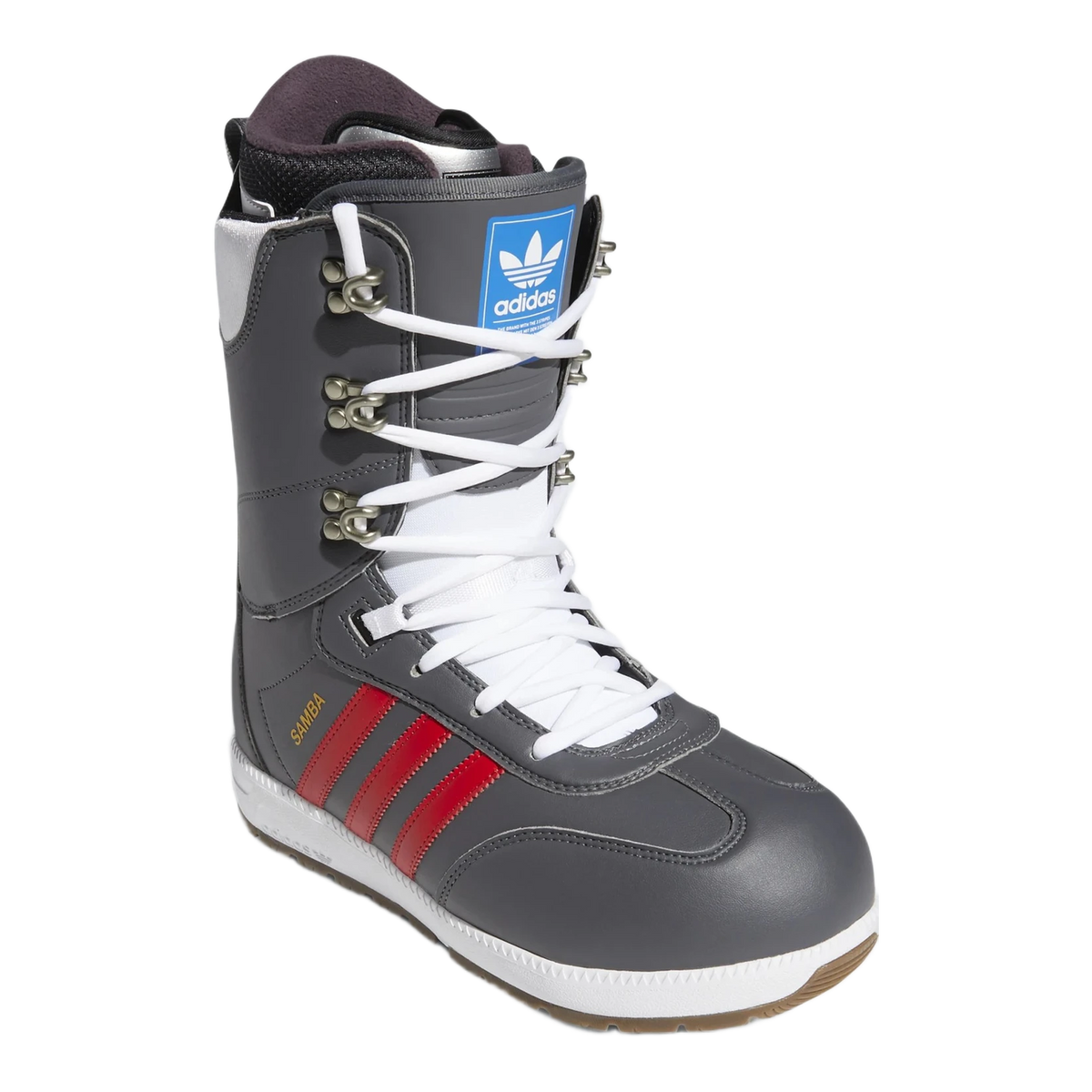 adidas Samba Boot ADV Grey Scarlet Side EG9387