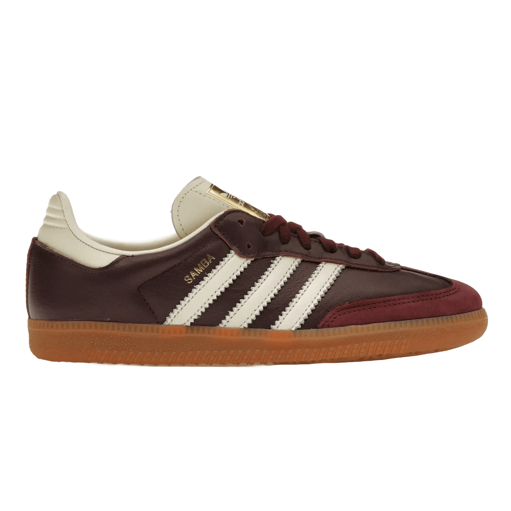 adidas Samba OG Maroon Gold Metallic W