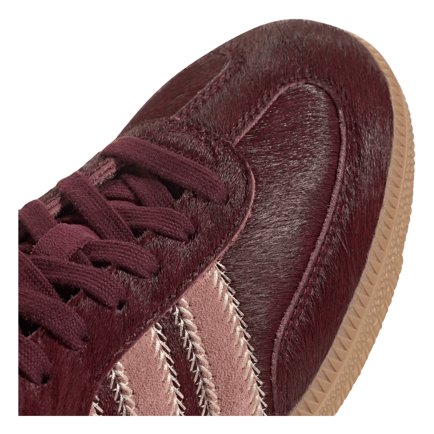 adidas Samba OG Maroon Sand Strata Pony (W) Front