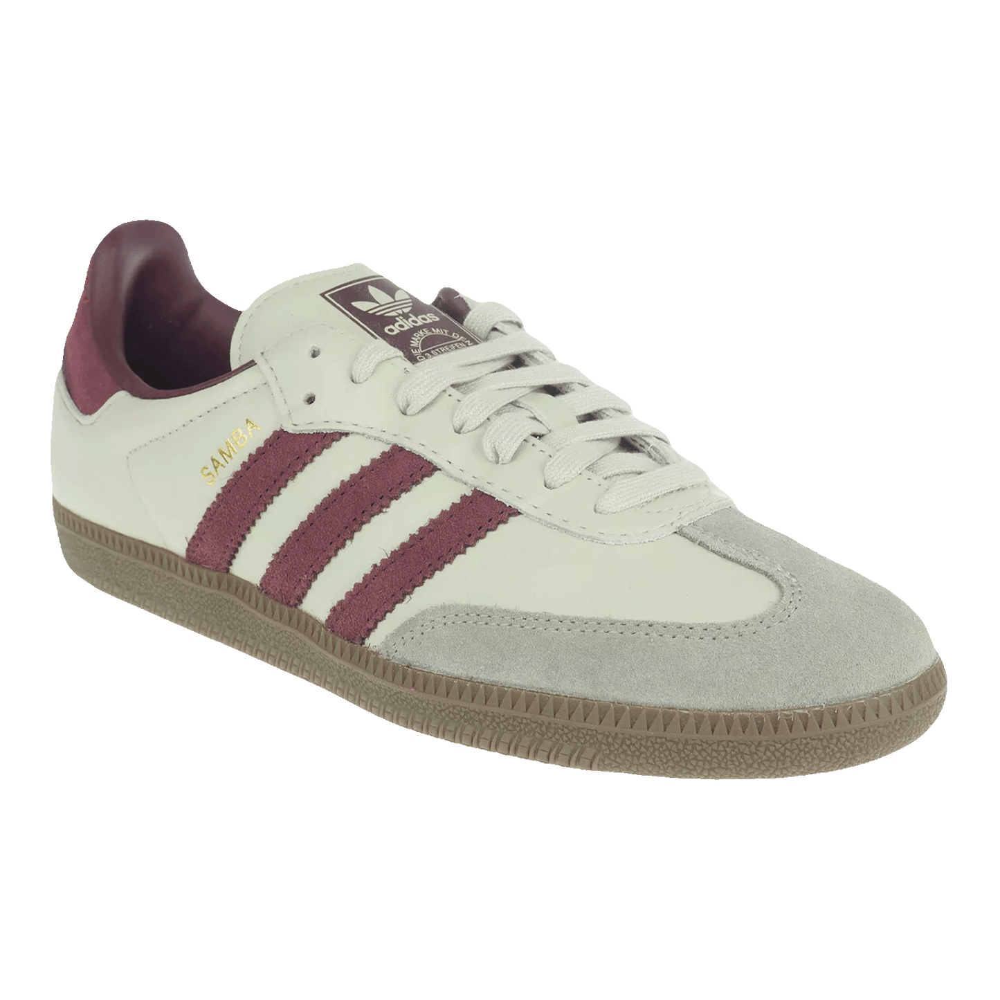 adidas Samba OG Putty Grey Maroon Side