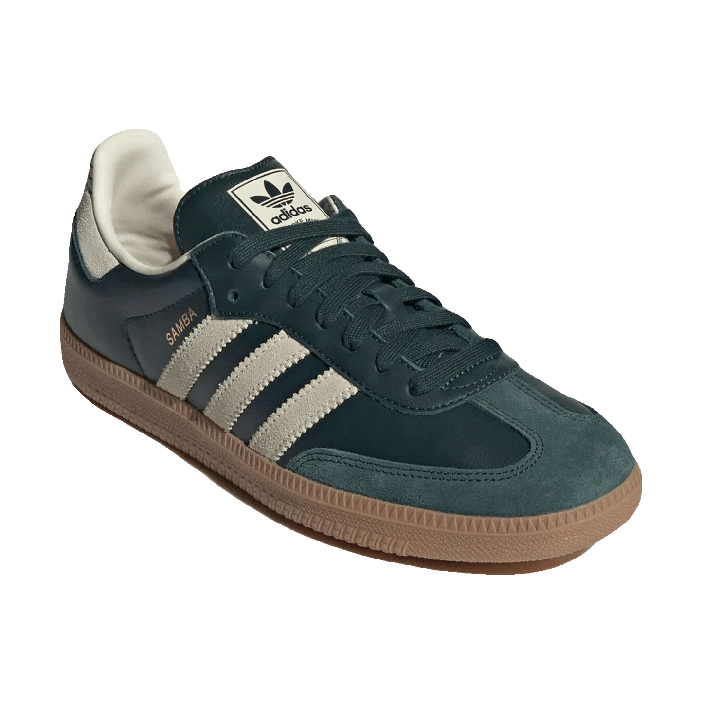 adidas Samba OG Shadow Green Cream White Gold Metallic Side