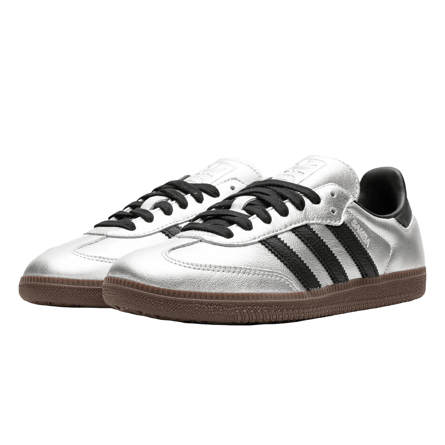 adidas Samba OG Silver Metallic Black Gum (W) Side