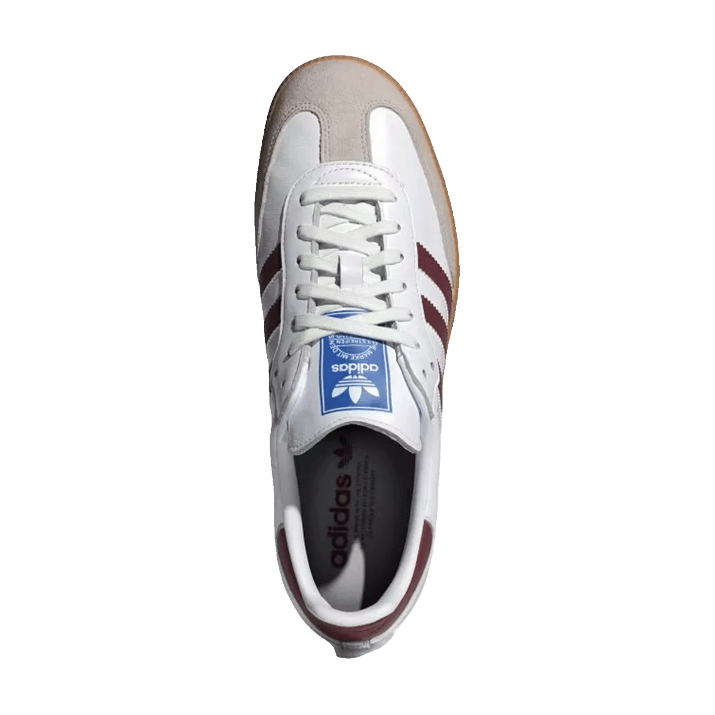 adidas Samba OG White Burgundy Gum Oben