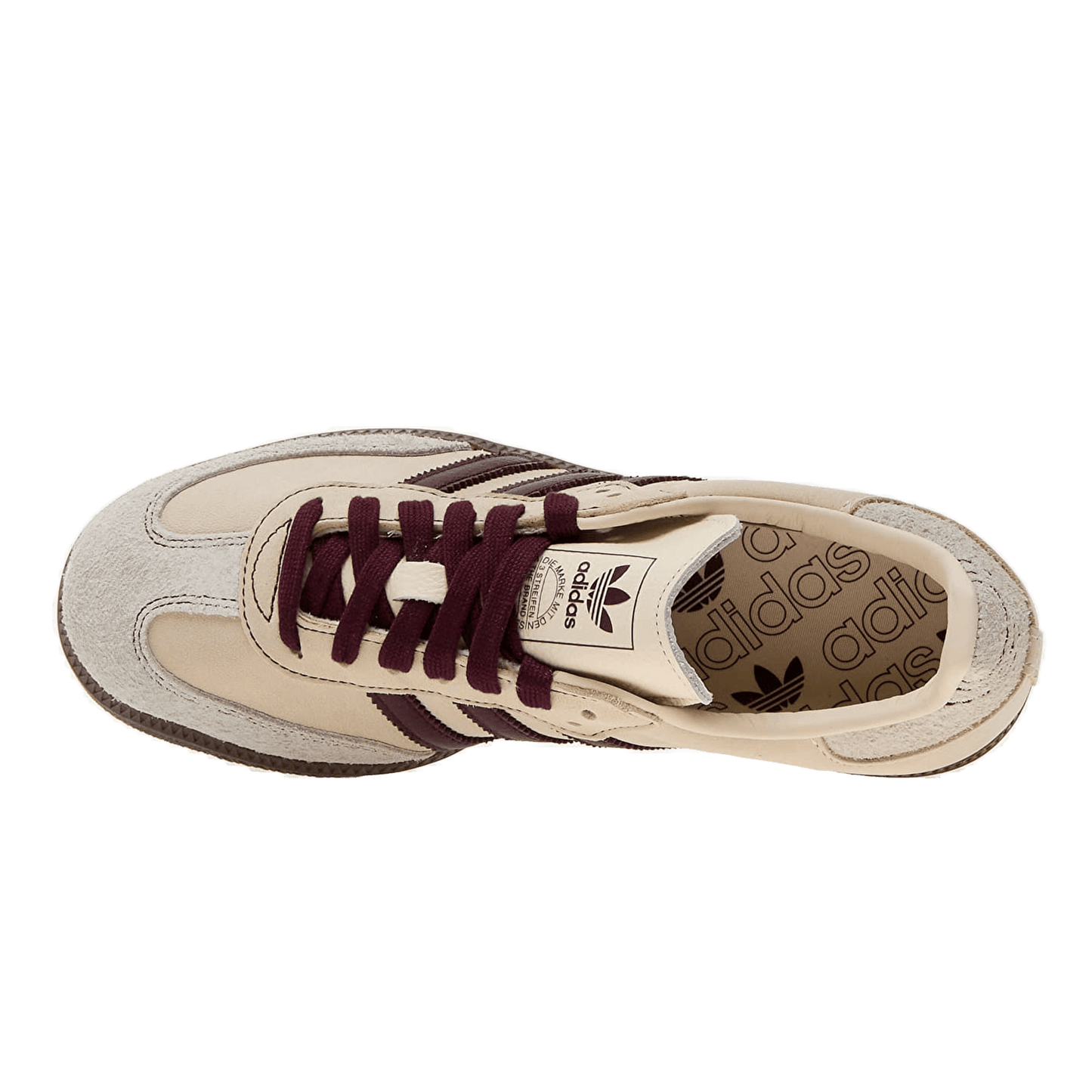 adidas Samba OG Wonder White Maroon (W) Oben