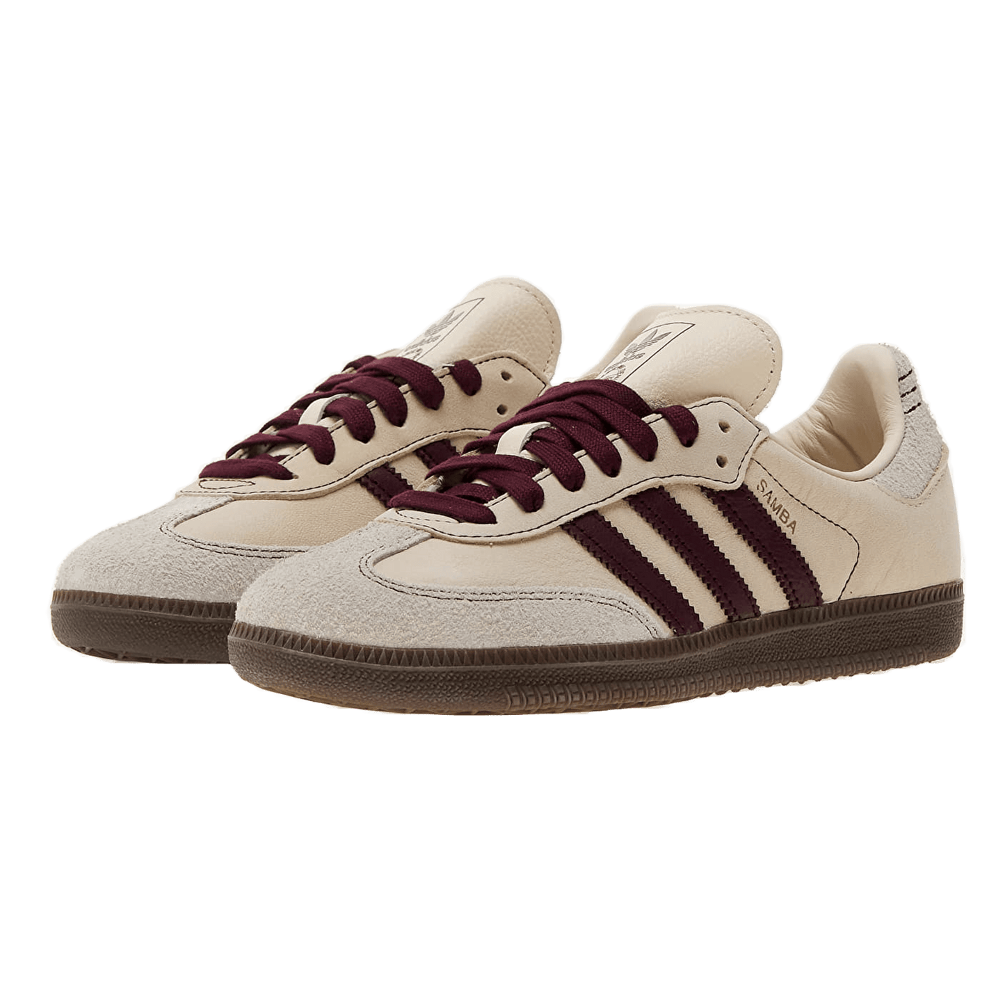 adidas Samba OG Wonder White Maroon (W) Side