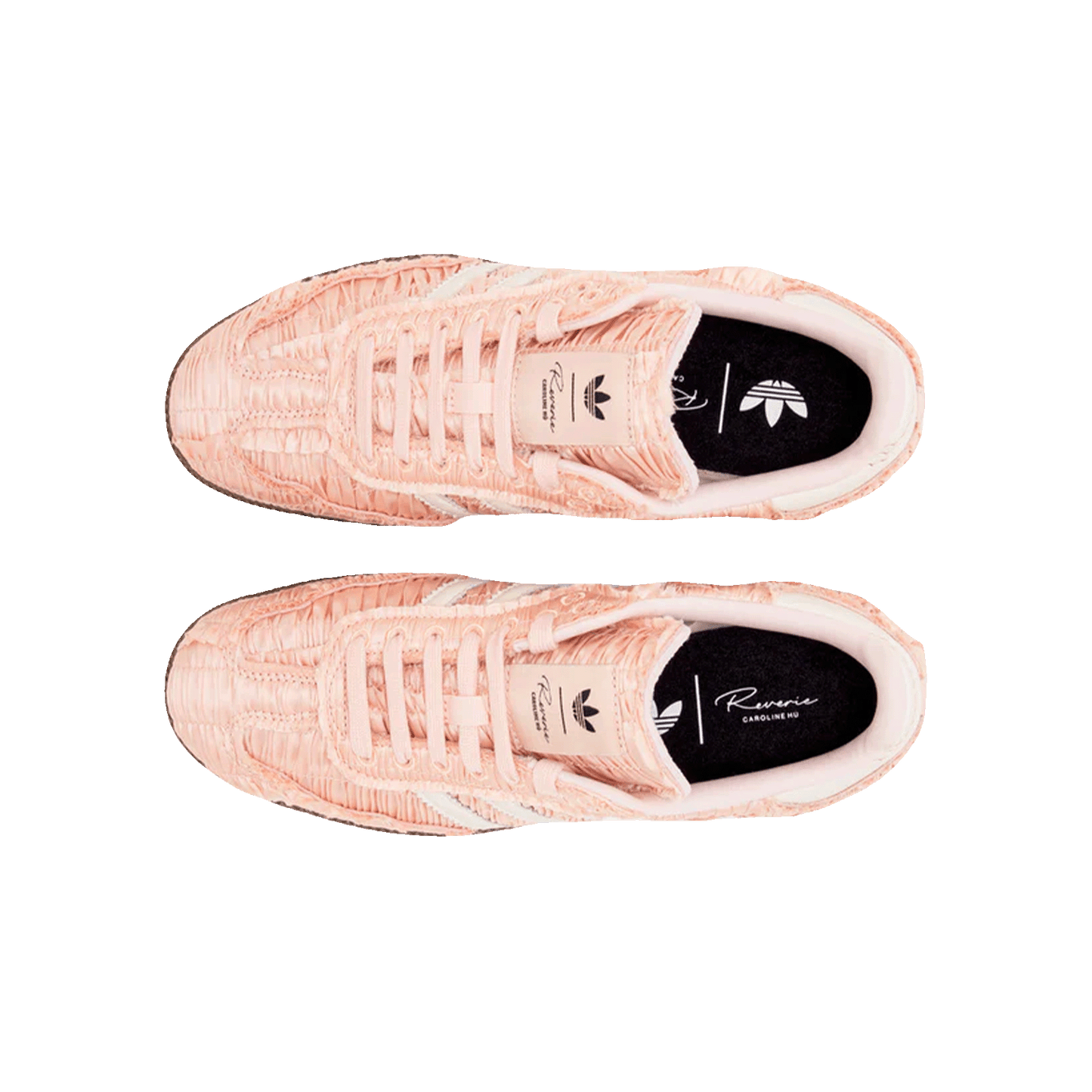 adidas Samba Reverie by Caroline Hú CLOT Pink Textured Silk Upper Sohle