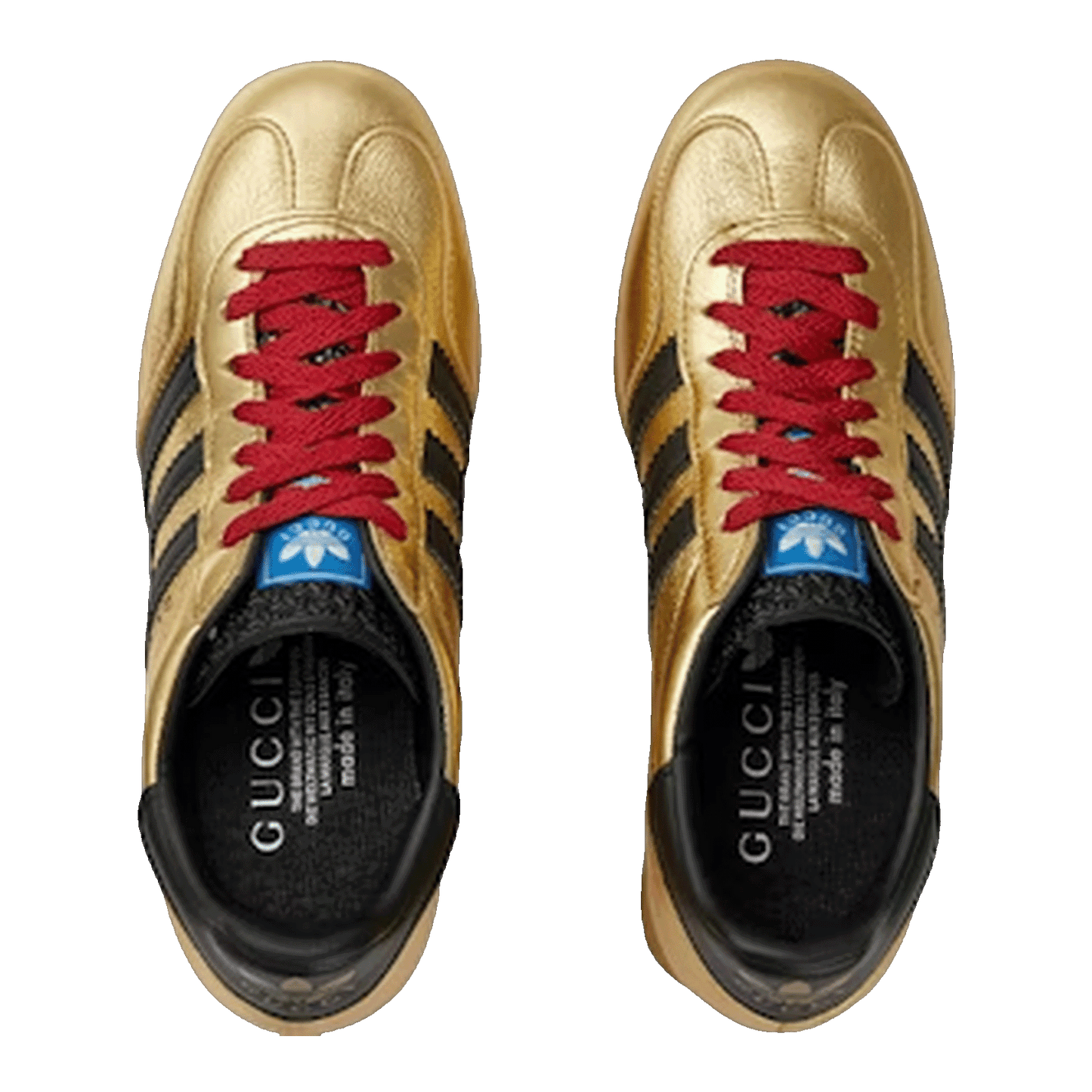 adidas x Gucci Gazelle Wedge Gold Metallic Black (W) Oben