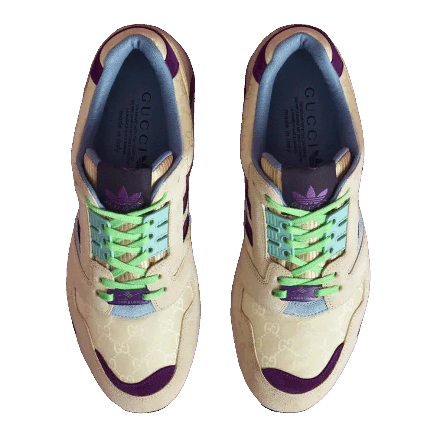 adidas x Gucci ZX 8000 Beige GG Monogram Oben IE2273 / 721936 AAA9C 9341