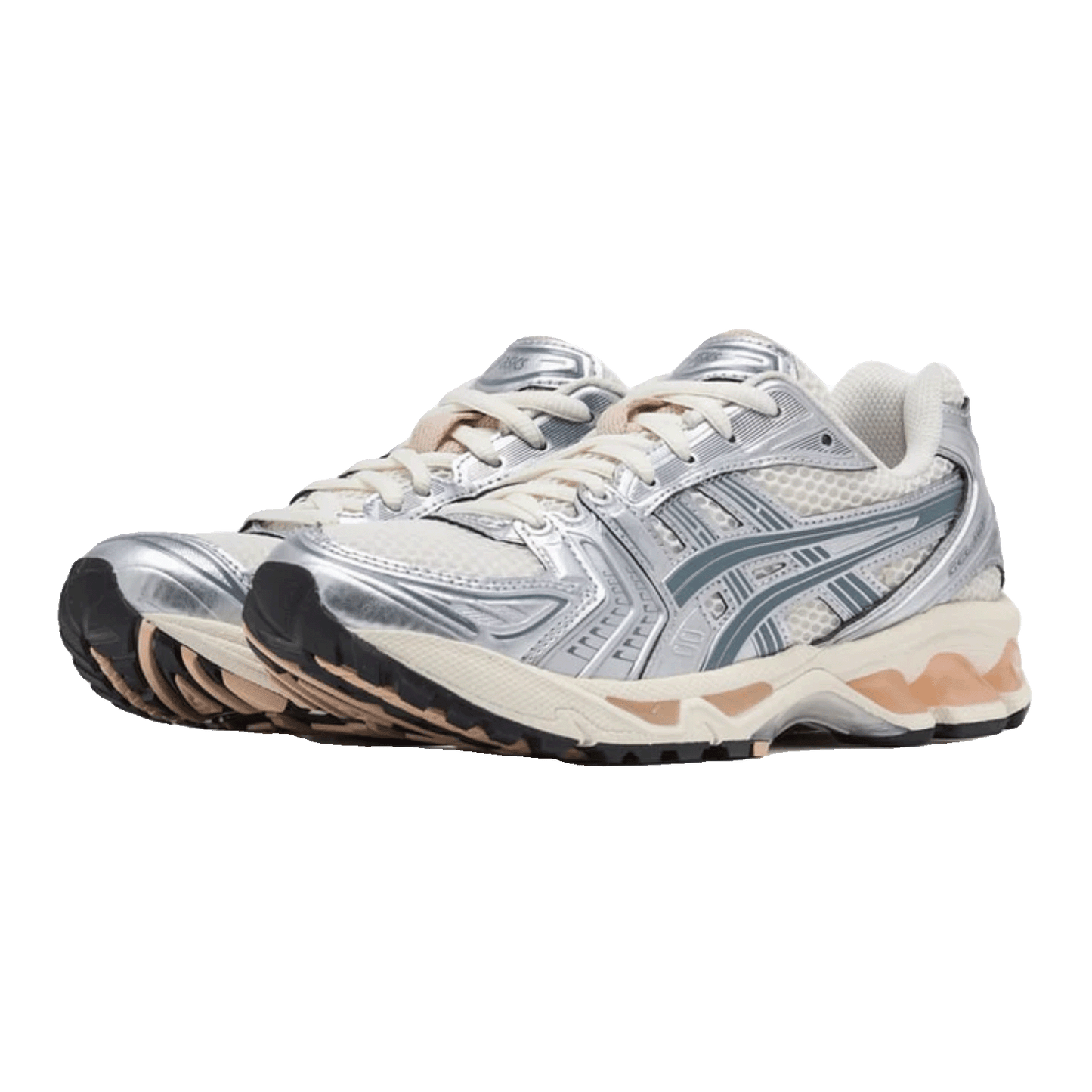 ASICS Gel-Kayano 14 Birch Pure Silver Teal Gold Side