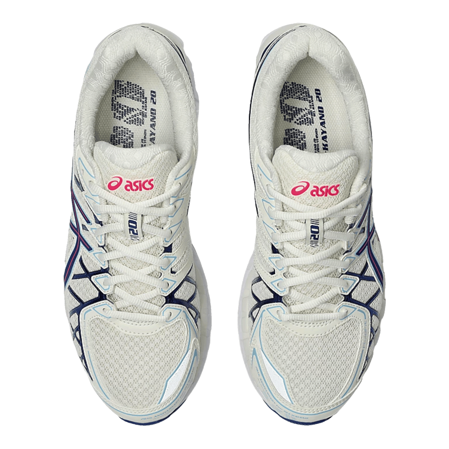 ASICS Gel-Kayano 20 Cream Blue Red Oben