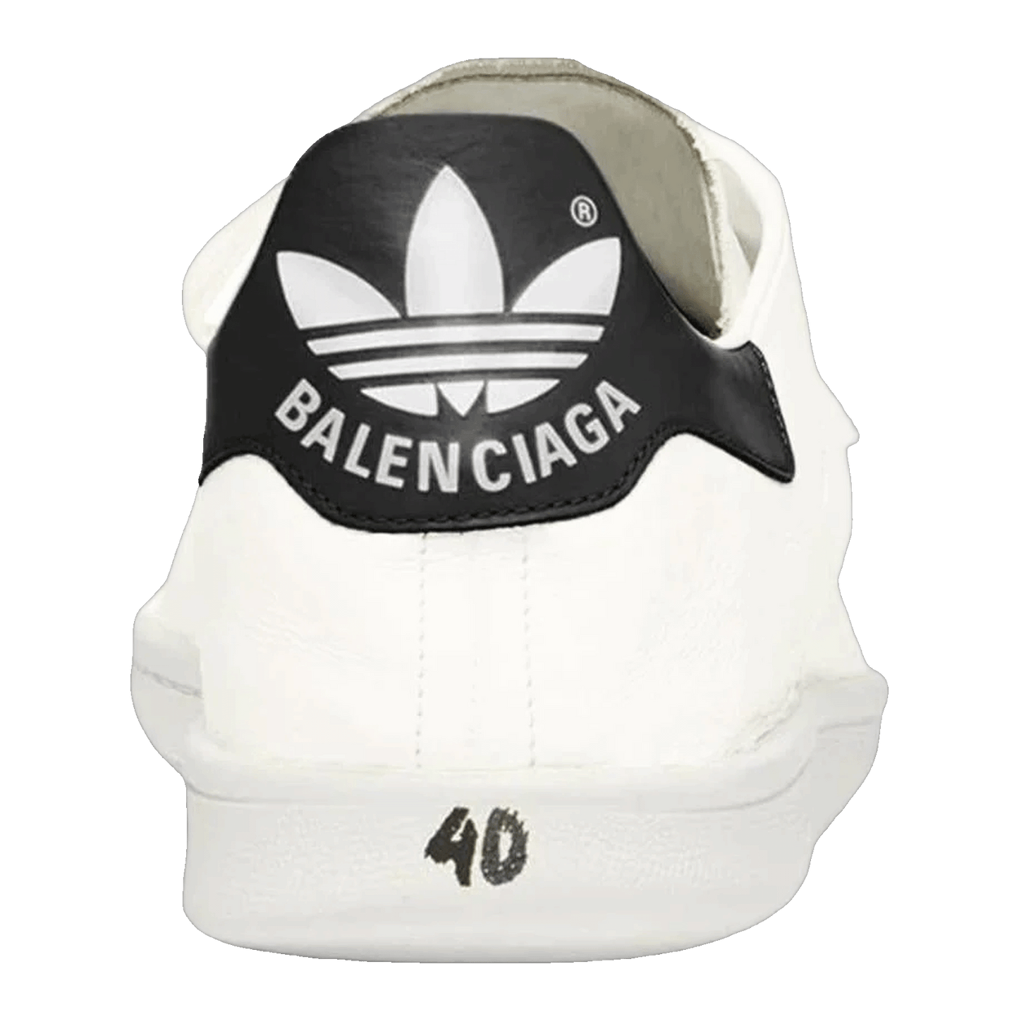 Balenciaga x adidas Stan Smith Off White Black (W) Back 721836WBDV39001/IE4549