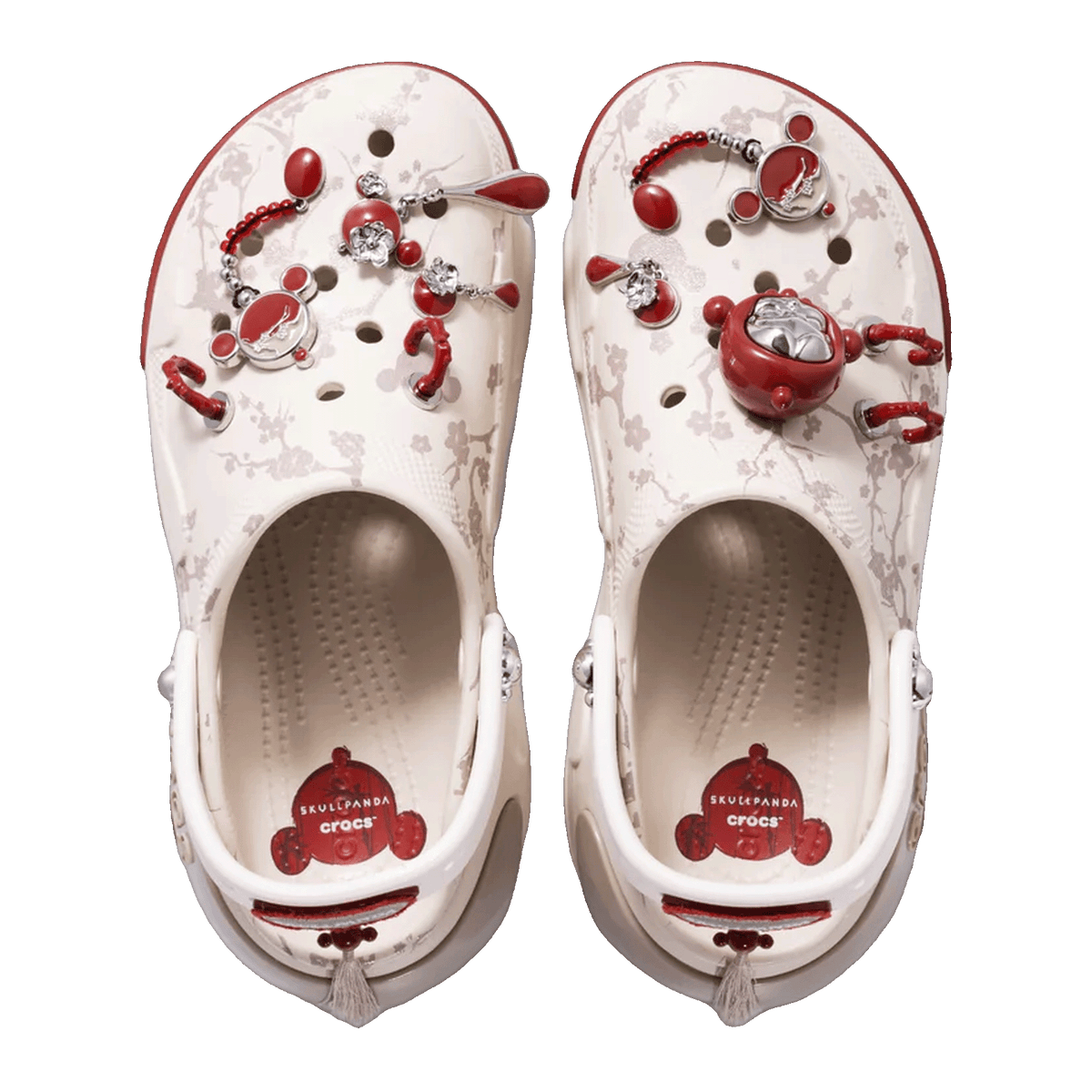 Crocs Bubble Crush Clog Pop Mart SKULLPANDA White Red 211111-1F8