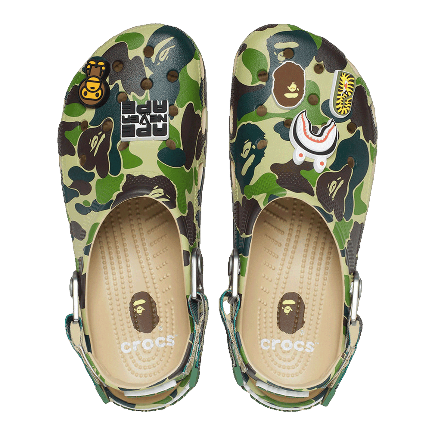 Crocs Classic Clog A Bathing Ape ABC Camo Green Oben