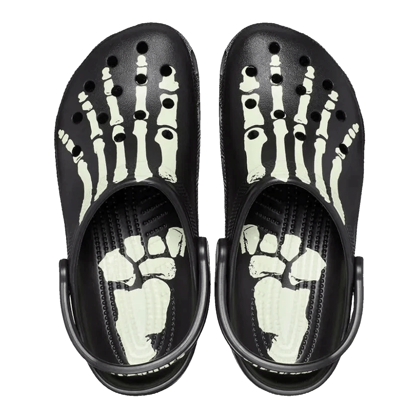 Crocs Classic Clog Pleasures Skeleton Black Glow Oben