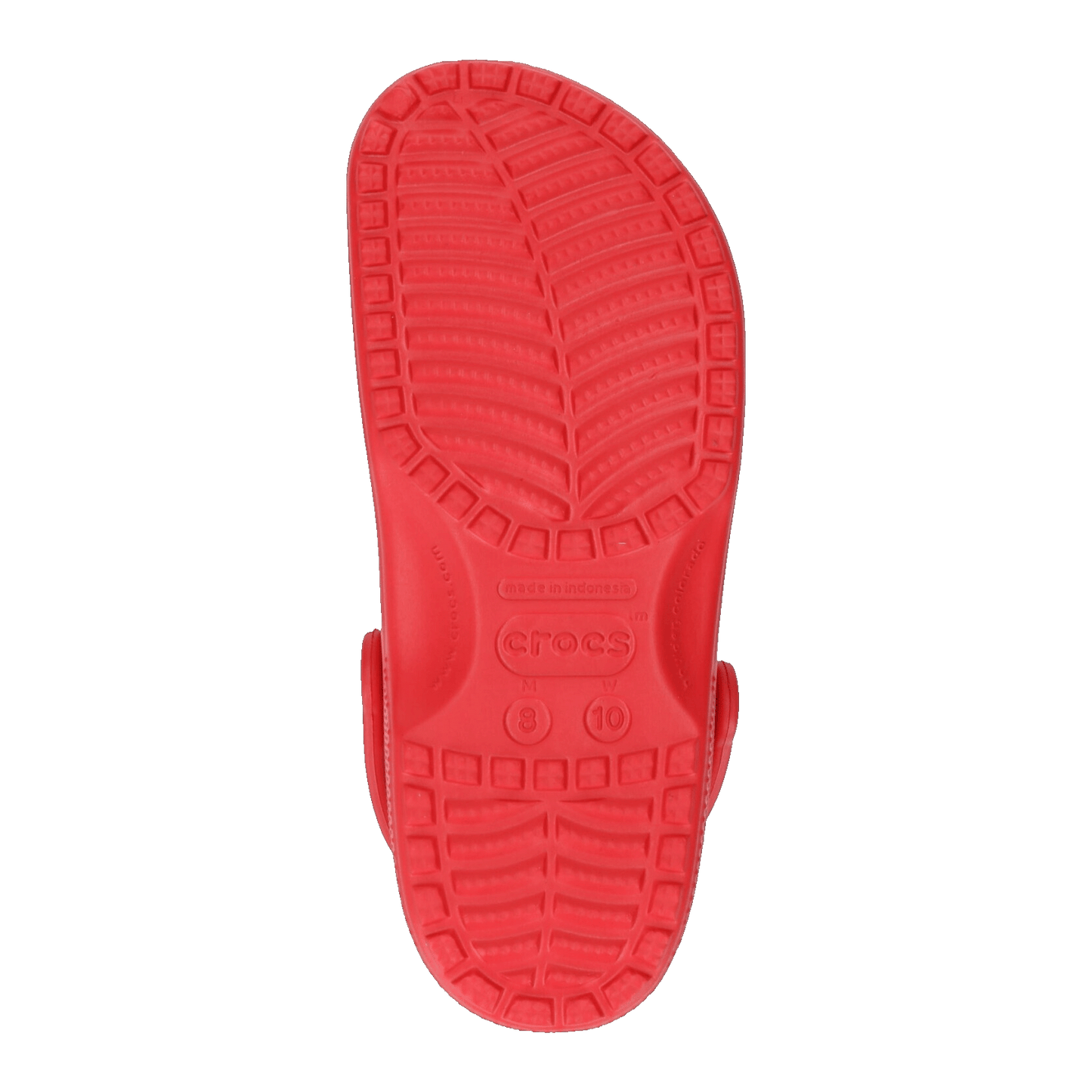 Crocs Classic Clog Varsity Red Sohle