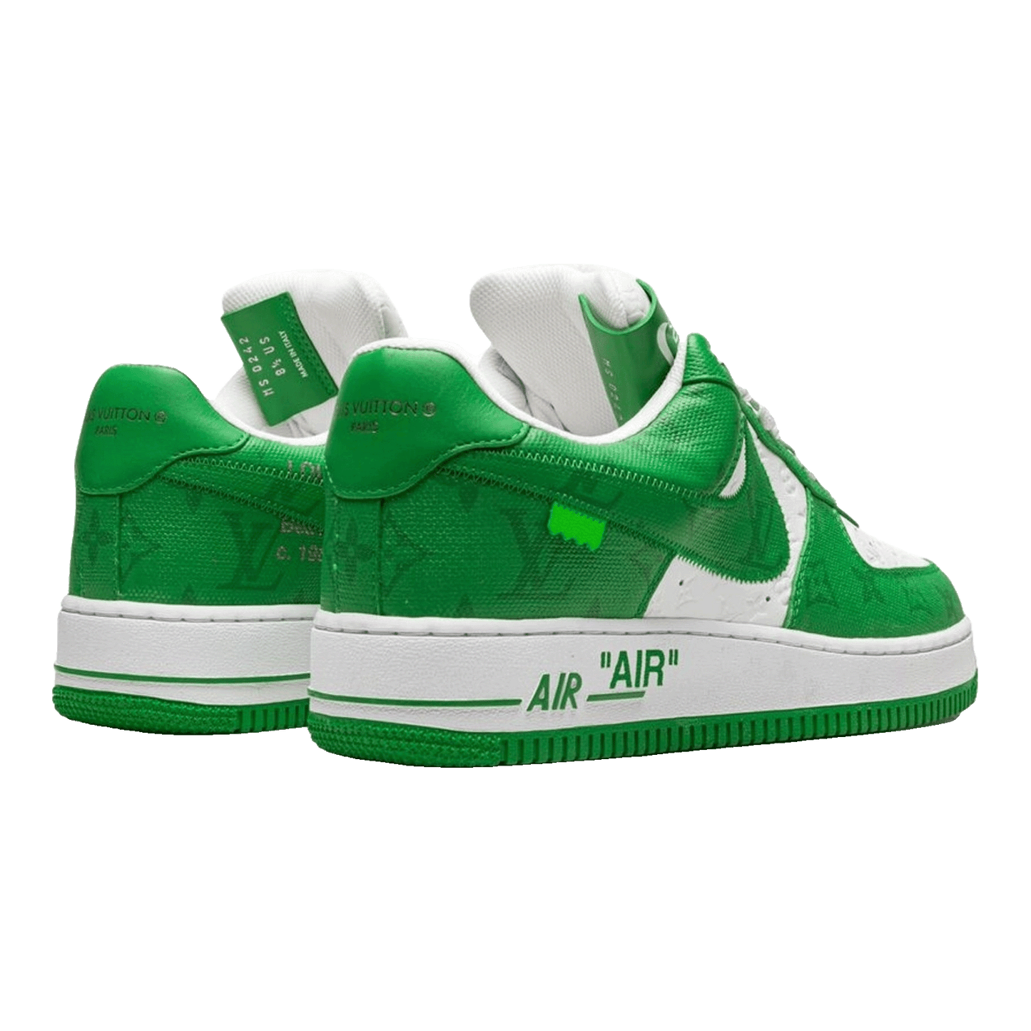 Louis Vuitton Nike Air Force 1 Low By Virgil Abloh White Green Oben