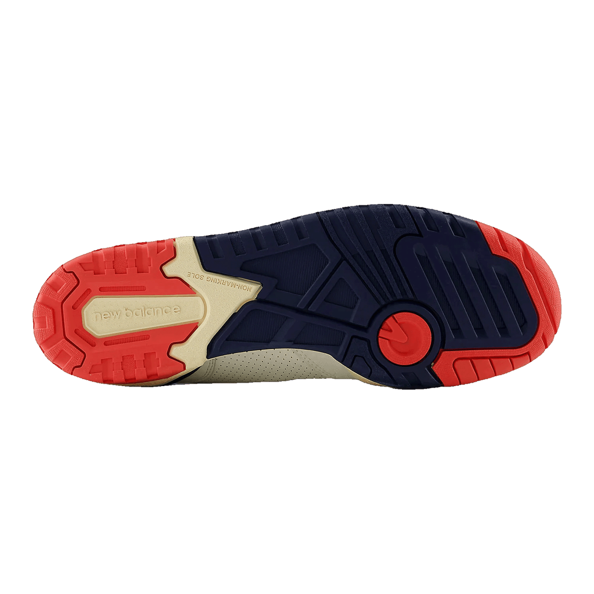 New Balance 550 Sea Salt Pack Blast Red Sohle BB550CPB