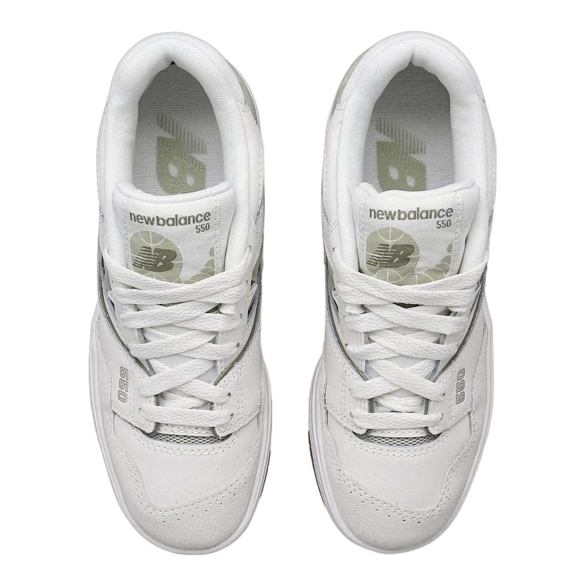 New Balance 550 White Olive Gum (GS) Oben