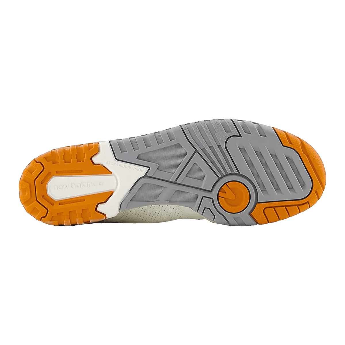 New Balance 550 White Vintage Orange Sohle