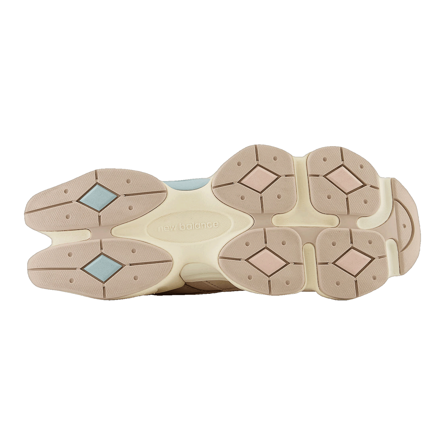 New Balance 9060 Ivory Cream Pink Sand Sohle