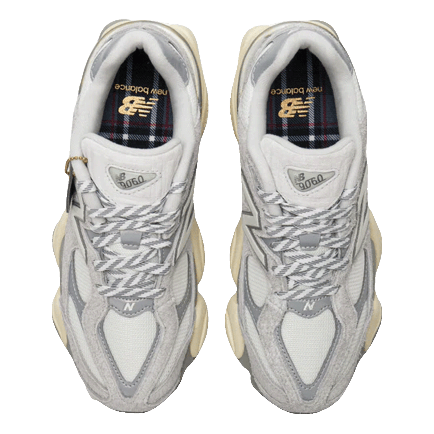 New Balance 9060 Light Grey White Oben