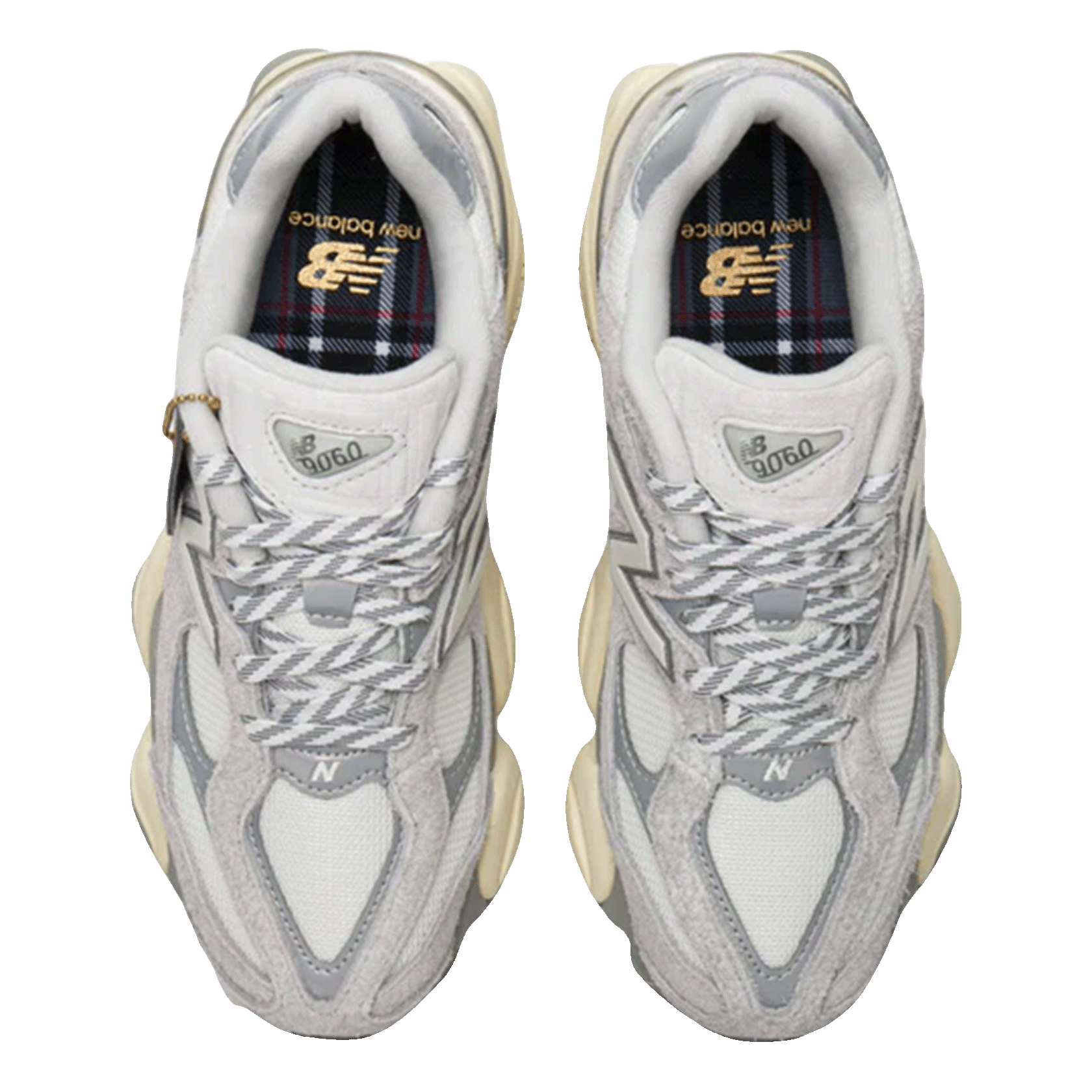 New Balance 9060 Light Grey White Oben