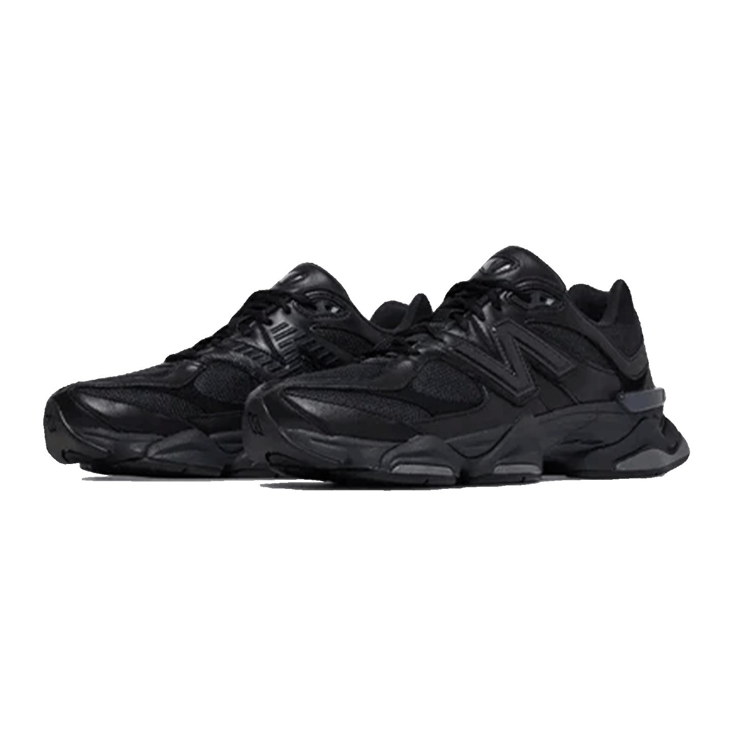 New Balance 9060 Triple Black Patent Side